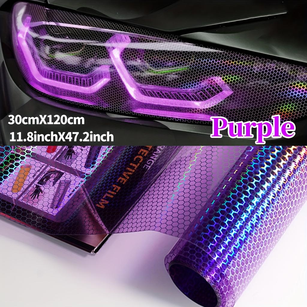PVC Honeycomb Headlight Tail Light Film | Scratch-Resistant, Durable Vinyl Decal, Color-Changing, Universal Fit for Car Light