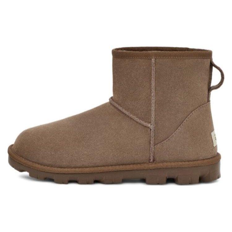 UGG Classic Mini Waterproof Flat Suede Snow Boots Women Boots Walnut 1115030-HCK