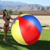 Parent-Child Giant Inflatable PVC Beach Ball - Thick, Colorful Three-Tone Design for Outdoor Fun