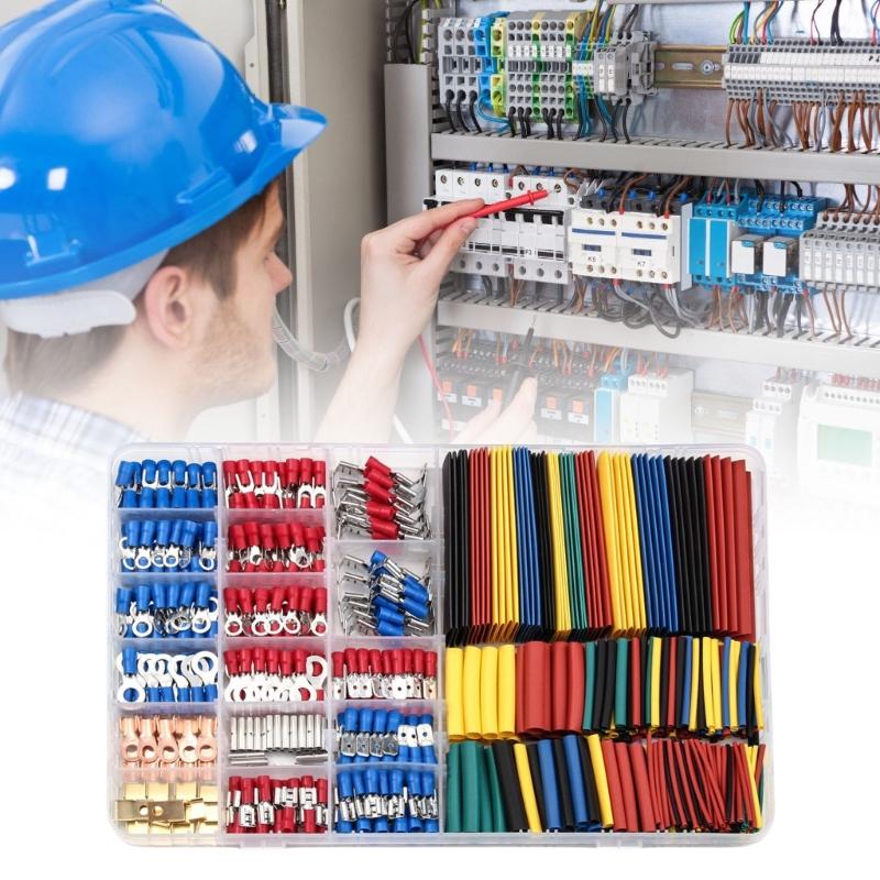 Comprehensive Electrical Terminals Set with Crimping Pliers & 678 Assorted Connectors Multifunction Wire Connector Set