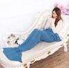 Mermaid Blanket Tail Crochet Knitting Air Conditioner Blankets Soft Gift Warm
