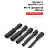 2In1 8-12Mm Long Impact Hex Socket Set Wrench Hex Socket With Variation 1/2"Drive Carbon Black Steel