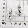 Vintage Antique Silver Anchor Charm Pendant for DIY Jewelry - 1 Piece