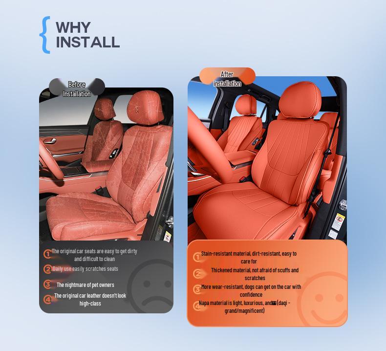 BYD Tang L Seat Cushion: Universal, Breathable, Four Seasons Rear Car Seat Cover for EV/DMI/DMP Models
