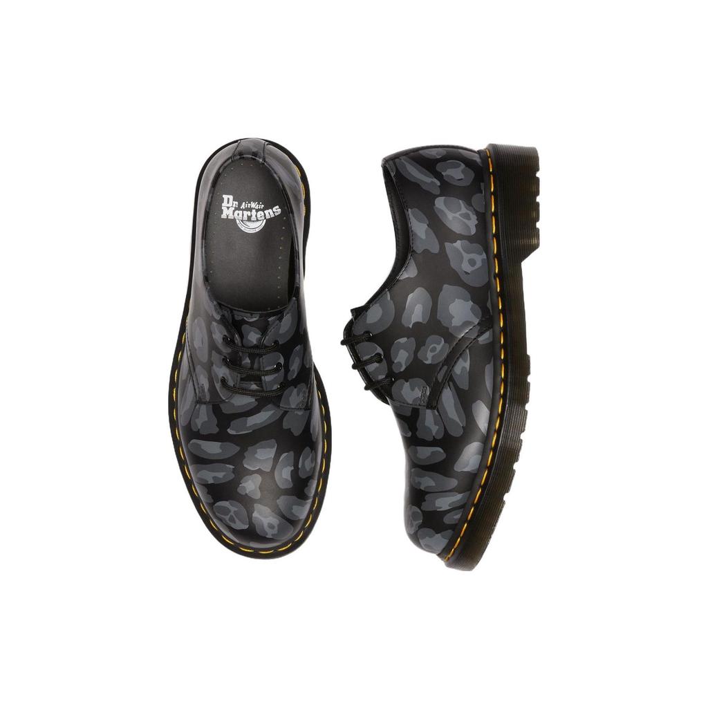 Dr. Martens 1461 Distorted Leopard Print Unisex Black Smooth Leather 27686001