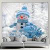 Christmas Tree Snowman Pattern Tapestry Bedroom Living Room Home Christmas Decoration
