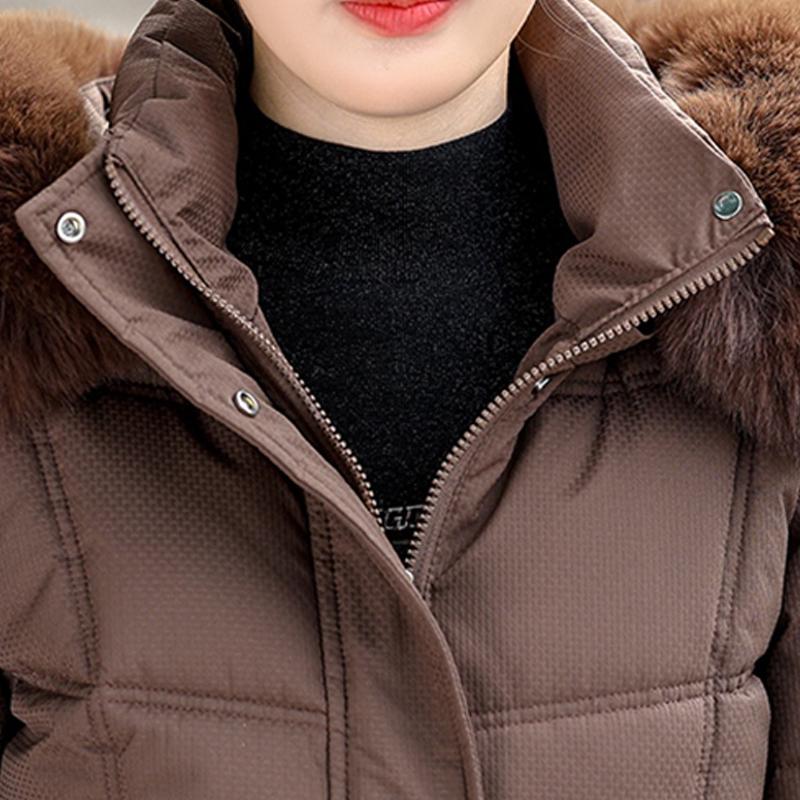 Fashion Female Warm Coat Winter Long Parkas Hooded Faux Fur Collar Loose Thick Women's Jackets