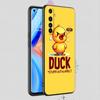 Cartoon Duck Case For Realme C67 C63 C55 C53 C35 C25 C21 GT 2 3 5 6 10 11 12 13 Pro Plus 5G Soft TPU Phone Cover Fundas Capa Bag
