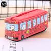 Cute Bus Pencil Case Canvas Stationery Box Large Capacity Pen Bag School Pencil Cases for Children Pen Case Kawaii Student Gifts