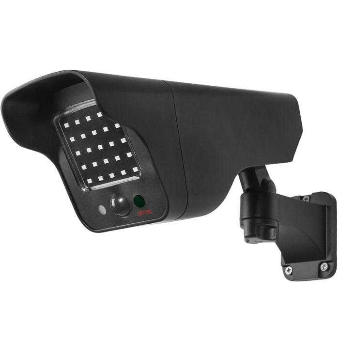 Caméra factice - maclean - sol1803s - solaire - détecteur de mouvement pir - led clignotante