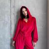 2024 Autumn European & American Women's Casual Lazy Style Hooded Top and Long Pants Two-Piece Set