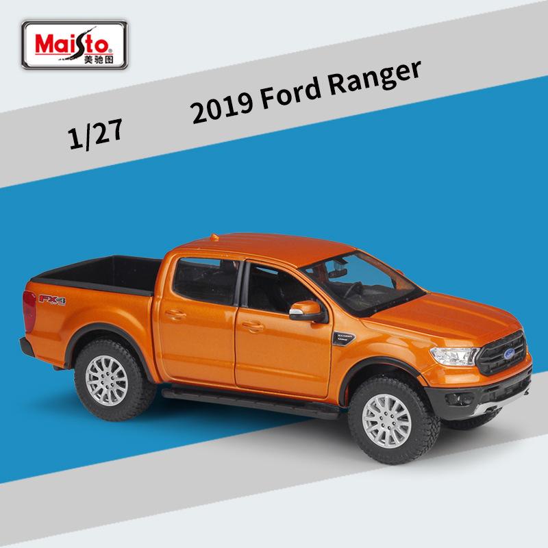 NJI23 Maisto 1:27 Ford Ranger 2019 Picku Alloy Car Diecasts & Toy Vehicles Car Model Miniature Scale Model Car Toy For Children