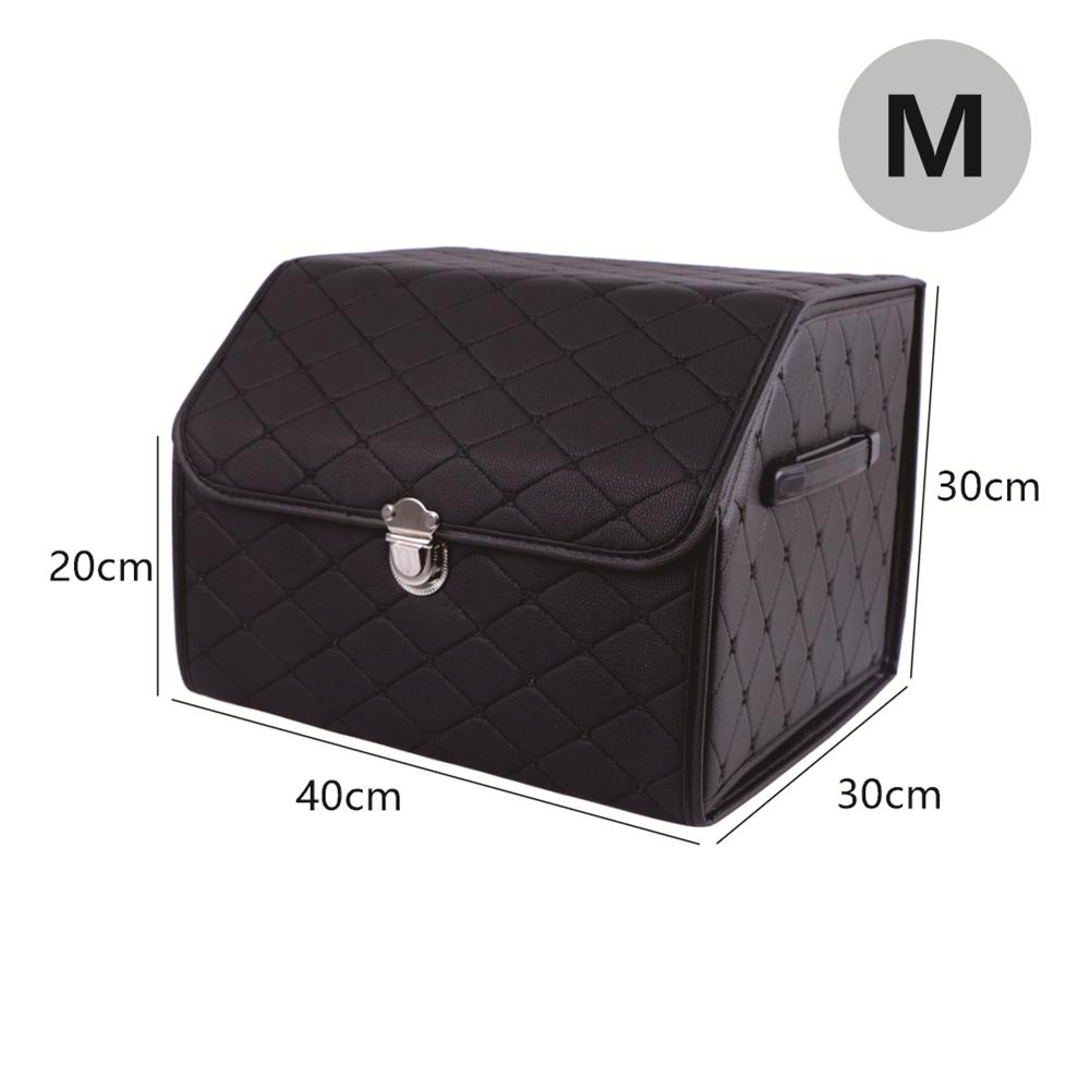 Collapsible Car Trunk Storage Box High Capacity Organizer In The Car Pu Leather Trunk Tool Box Auto Accessories Storage Bag