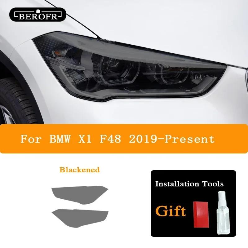 Für BMW X1 F48 X2 F39 X3 F25 G01 X4 F26 G02 X5 F15 G05 X6 F16 G06 X7 Auto Scheinwerfer Tönung Rauchschwarz Schutzfolie TPU Aufkleber