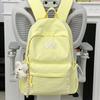 Schultasche Koreanische Version ins einfarbiger Rucksack Damen einfacher Rucksack mit großer Kapazität Schleife Schülerschultasche modisch vielseitig Freizeitrucksack