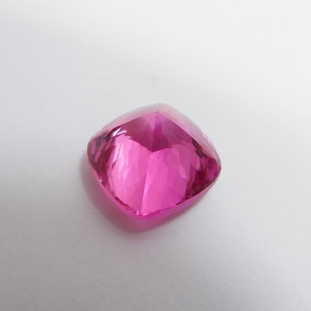 Natural Pink Ruby Loose Gemstone Square Cushion Cut 25.00 ct for Jewelry Making and Gem Collections
