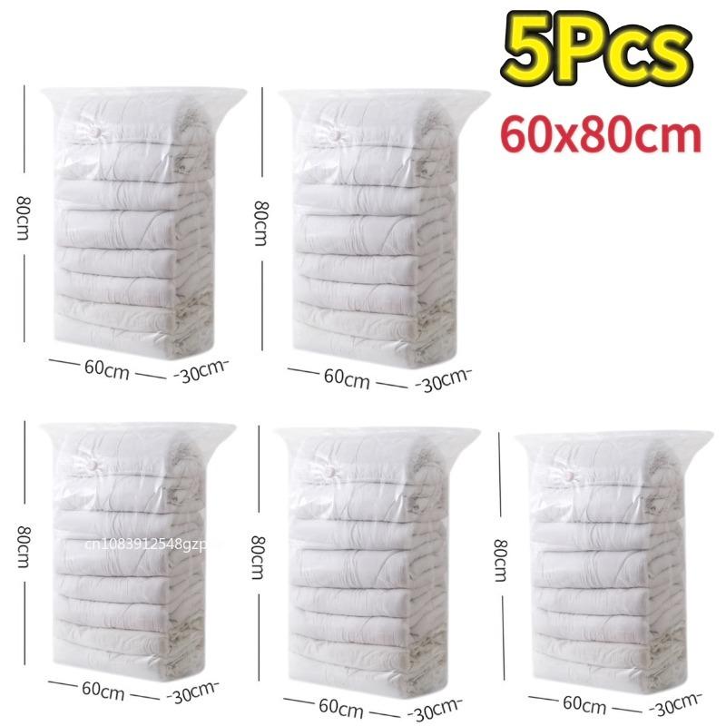 1-5pcs Cubic Vacuum Storage Bags Large Plastic Storage Bags for Storing Clothes Quilt Blankets Compression Empty Bag Packing Bag