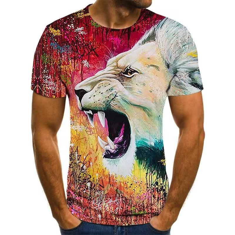 3D Printing Birds Men's T-Shirt O-neck Casual Pullover Streetwear Top Tee Outdoor Short Sleeve Sportshirt Oversized Clothing