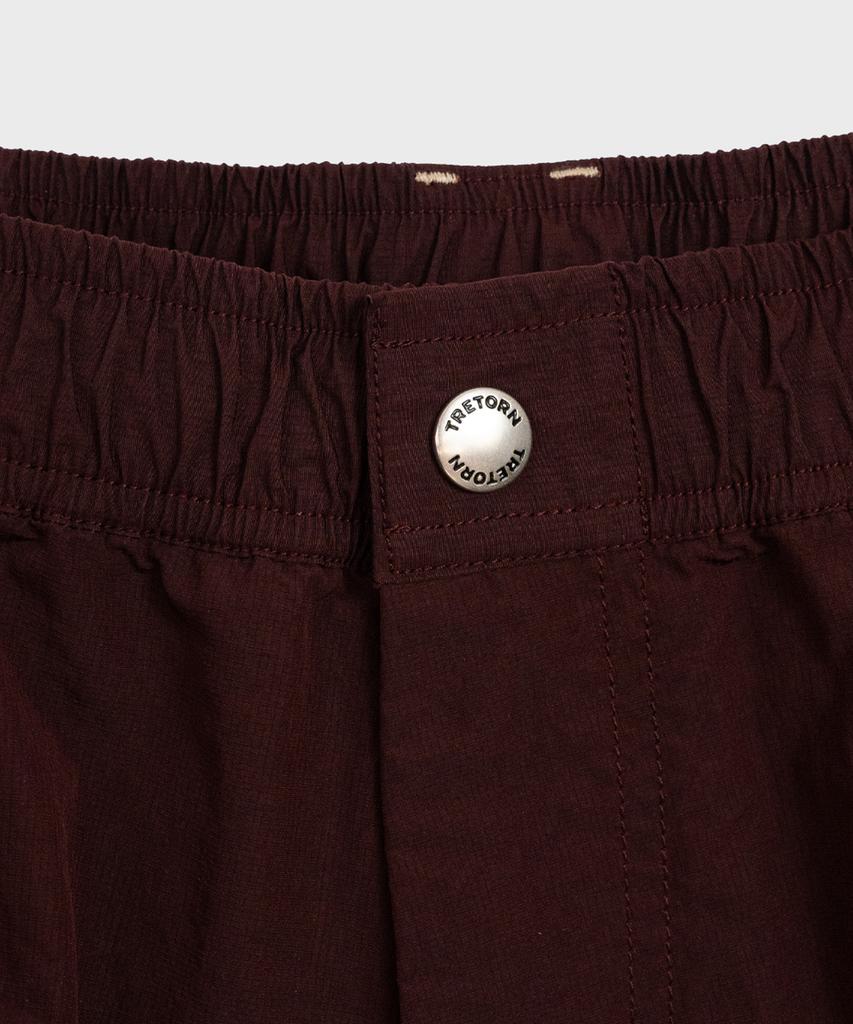 Teuletong Nylon Rib Cargo Shorts - Burgundy