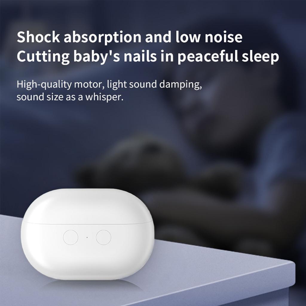 2 In 1 Electric Nail Trimmer Polisher Automatic Fingernail Cutter Type-C Charging Safety Nail Clipper for Children Adult Senior