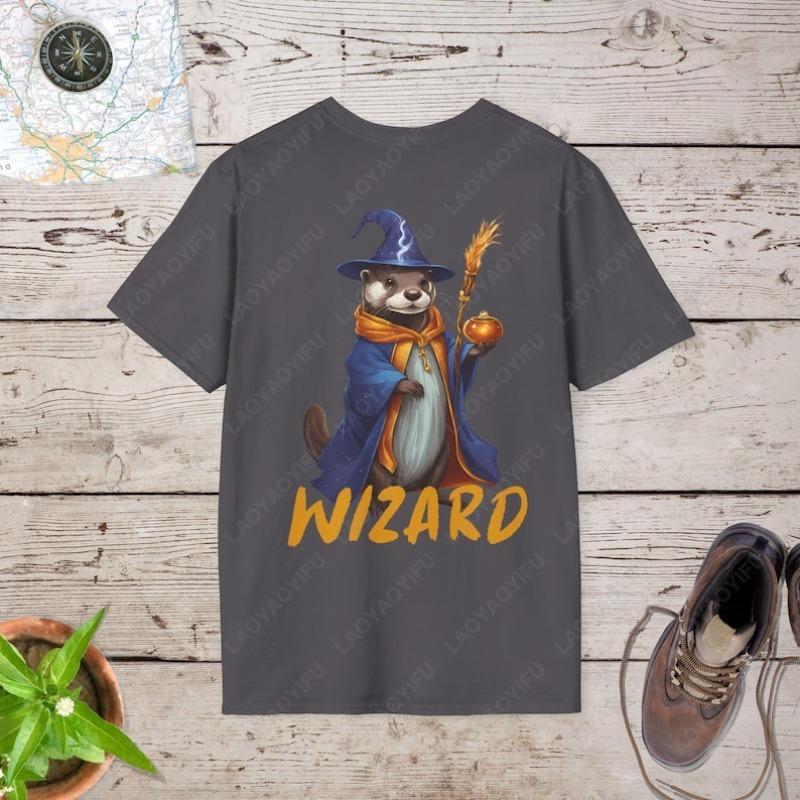 Bank Beaver Wizard DnD Funny RPG D20 Dice Clothing Men Women Creative Nostalgia Tees Cotton All Match Classics Unisex Boy Tshirt
