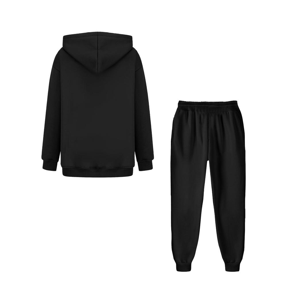 Damenmode Lässig Einfarbig Locker Kapuzenpullover Anzug