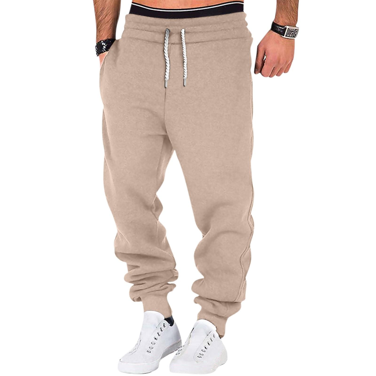 

Spring And Sports Fitness Color Trousers Men s Loose Running Casual Large Size Sweatpants Cotton XXXXL хакі