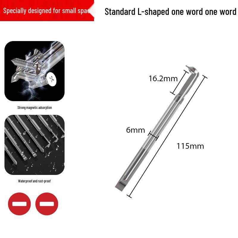 L-Shaped & Z-Shaped Offset Screwdriver Set, High Hardness Phillips, Slotted, Torx, Hex, 90° Right Angle.