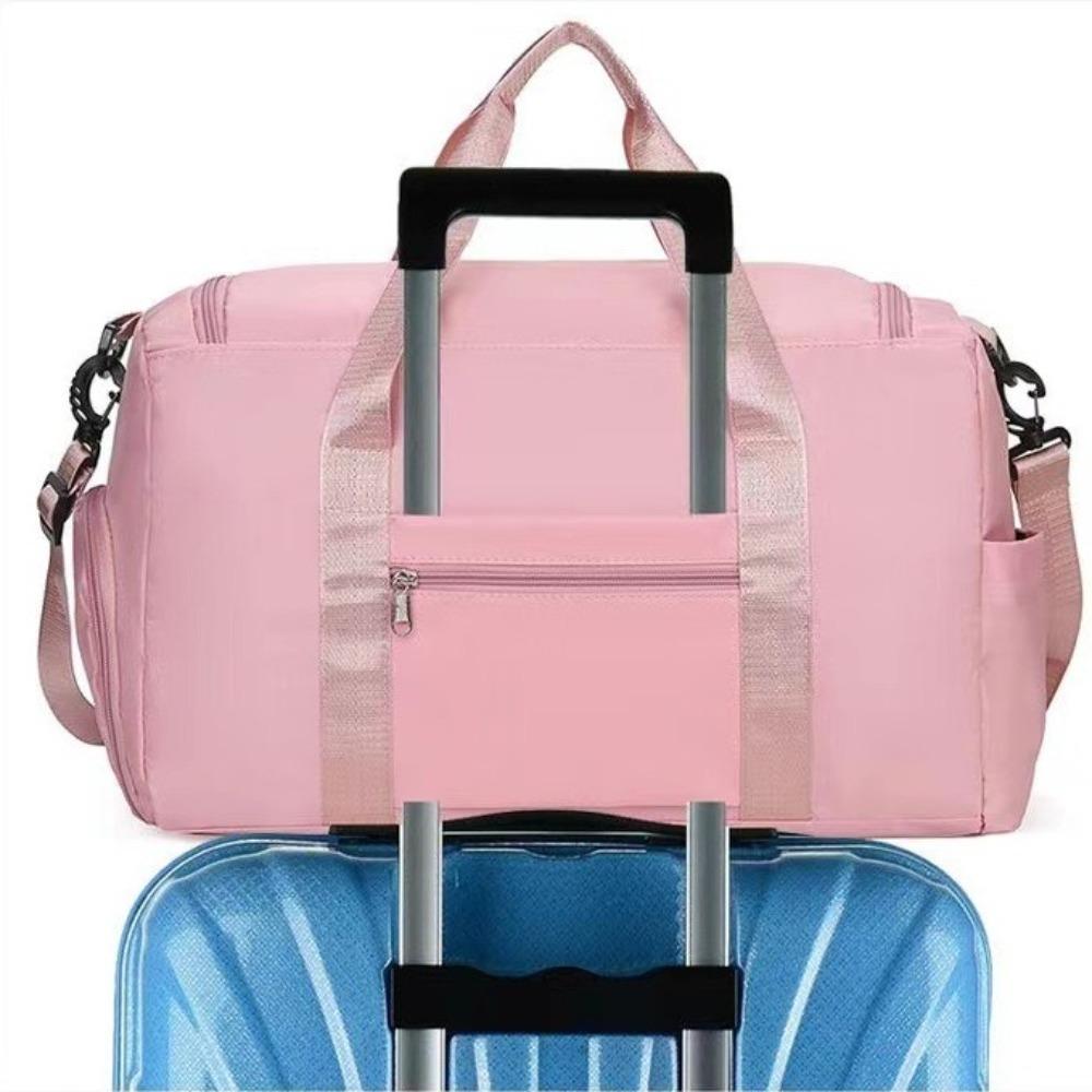 Sturdy Travel Luggage Bag Foldable Large Capacity Handbag Shoulder Bag Nylon Duffle Bag  Girl