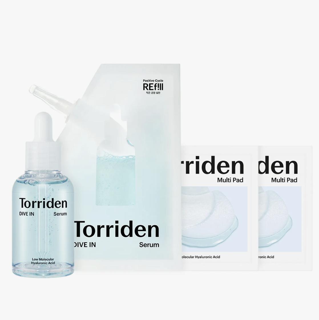 

Torriden Dive-In Serum 50 мл набор (+ Сменный блок 50 мл + Мульти-пад 20 шт.)
