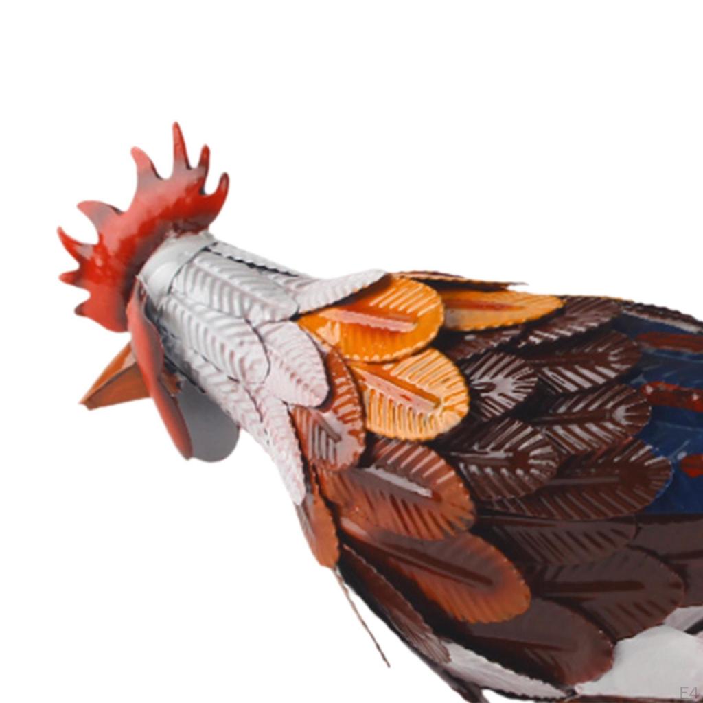 Socha zahradního kohouta Zvířecí figurka Trávník Ornament Umělecká socha pro Patio Farm Home