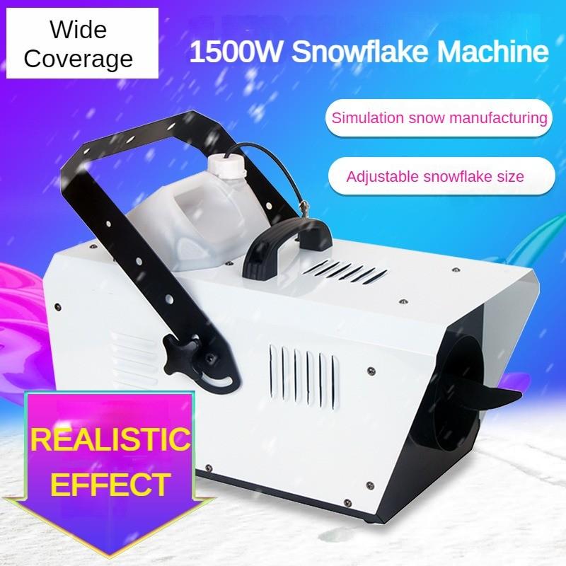 1500W  Remote Control Snow Machine Stage Effect Wedding Christmas Snow Maker Simulation Snowflake Manufacturing Equipment