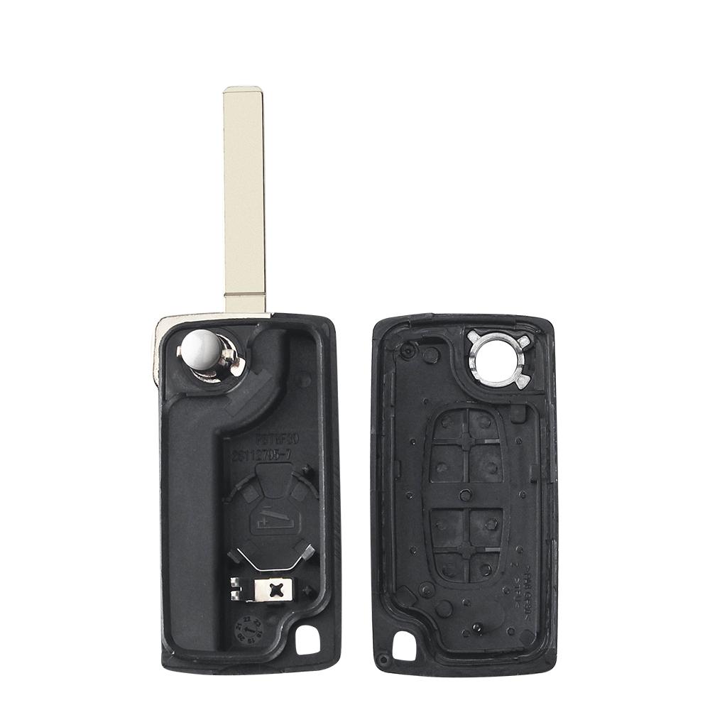 Flip Folding Cae Key Case Blank Shell for Peugeot 107 207 307 307S 308 407 607 2006 for Citroen C2 C3 C4 C5 C6 C8