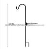TEMU Rustproof Wrought Iron Shepherd's Double Hook Garden Bracket for Courtyard Lawn.