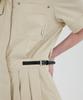 Yusentig Two-Way Pleated Dress Short Sleeve Jacket Beige Aw5Mj41091