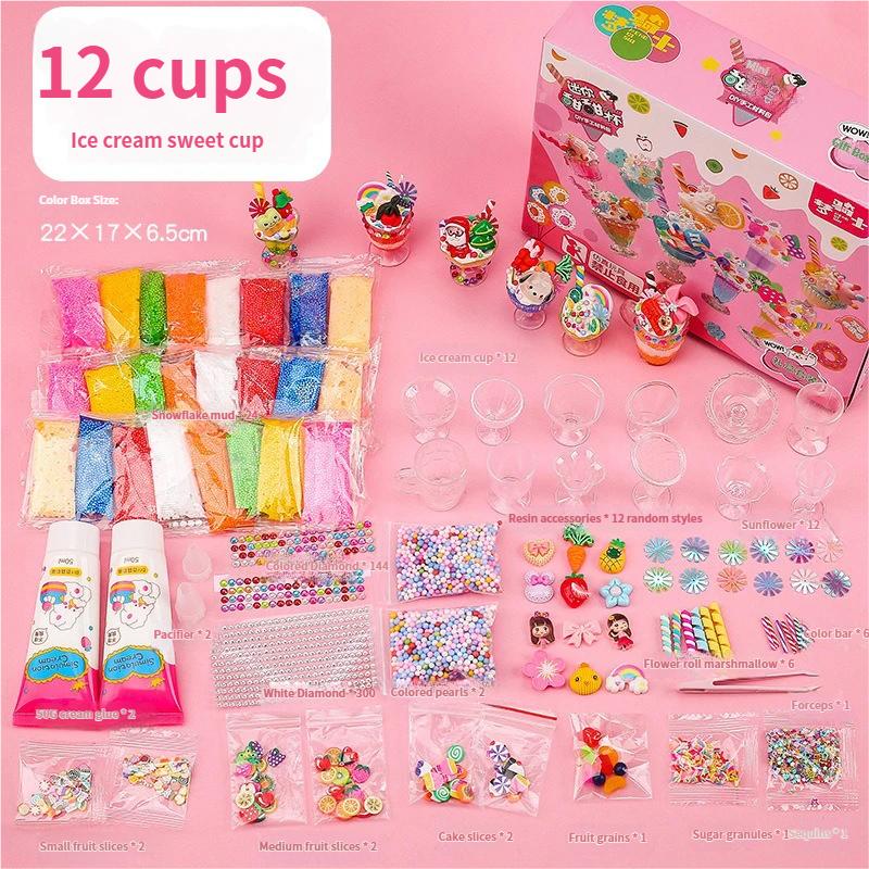 Craft Kits DIY Ice Cream Cup Decor Dessert & Crafts for Kids Ice Cream Cone Props for Fake Food Display Birthday Gifts for Girls