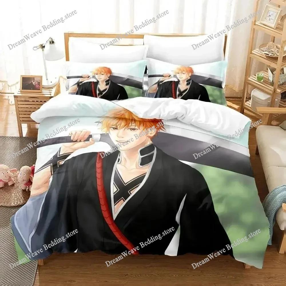 2025 Bleach Bedding Set Single Twin Full Queen King Size Bed Set Adult Kid Bedroom Duvet Cover Sets 3D Print Anime Bed Sheet Set