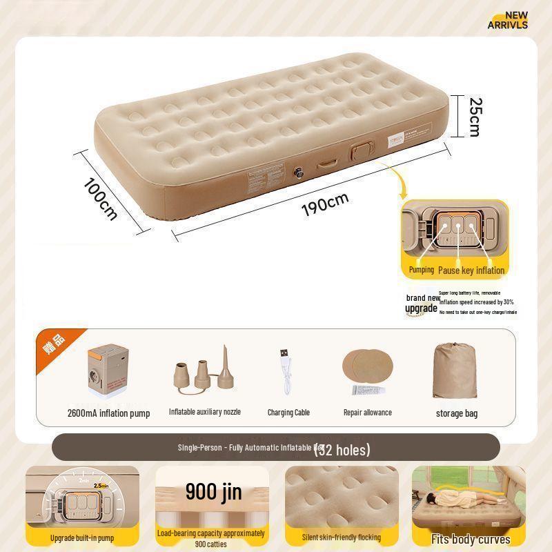 

Надувний туристичний килимок Wilderness: Портативний, потовщений надувний матрац для використання на вулиці та вдома