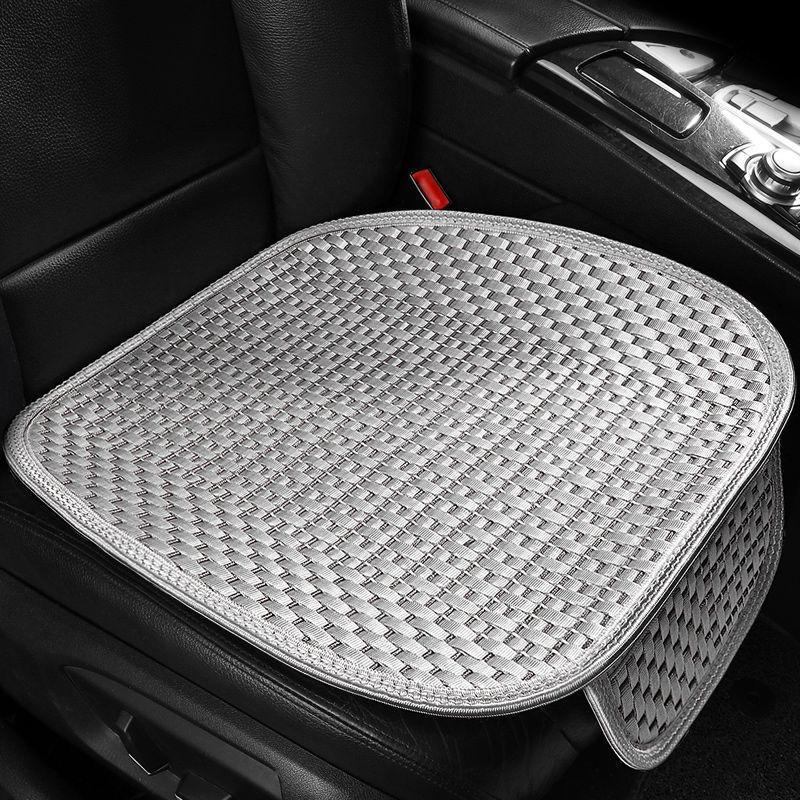 Zestaw oddychających poduszek na siedzenia z lodowego jedwabiu na każdą porę roku: Antypoślizgowy, Chłodzący, Uniwersalne Dopasowanie do Pięciu Miejsc