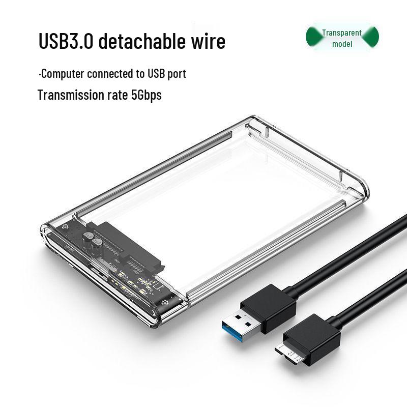 2.5" Transparent USB 3.1 Type-C HDD Enclosure