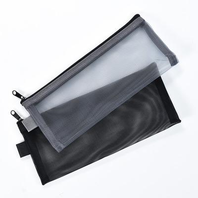 Custodia da viaggio per pennelli per trucco, borsa da toilette per cosmetici, per uomini e donne, strumenti di bellezza, custodia in rete con cerniera, borse per matite