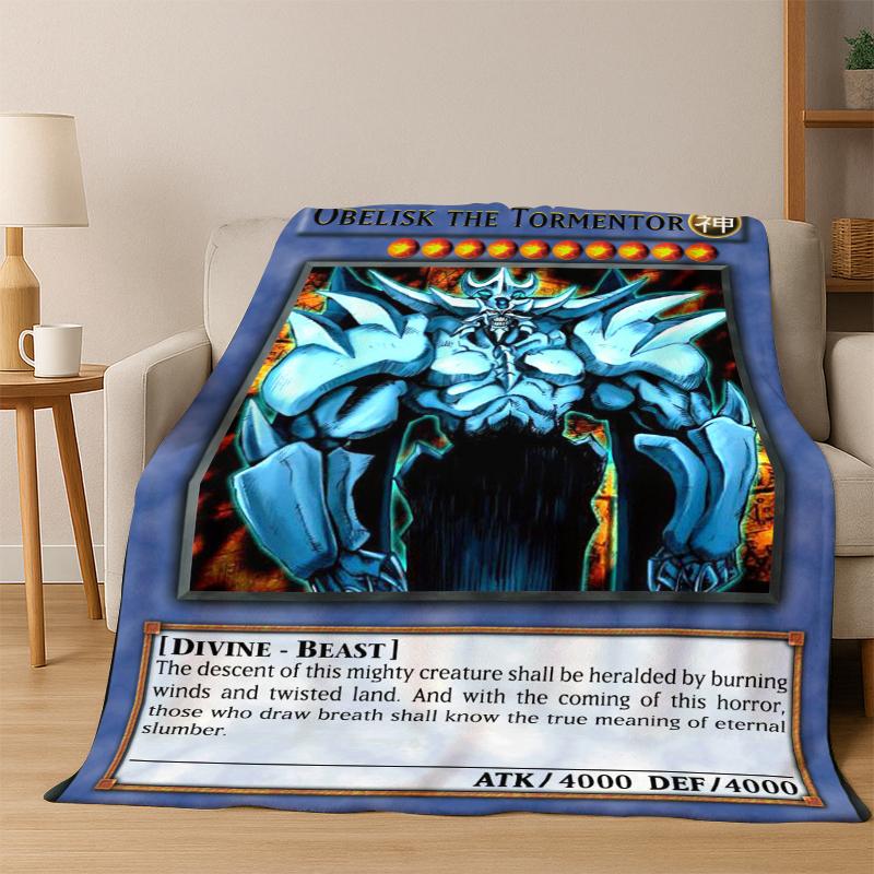 

Anime Yu-Gi-Oh Monster Card Cartoon Flannel Blanket Soft Warm Blanket Throw Blanket for Bedroom Living Room Bed Picnic Kid 75x90cm