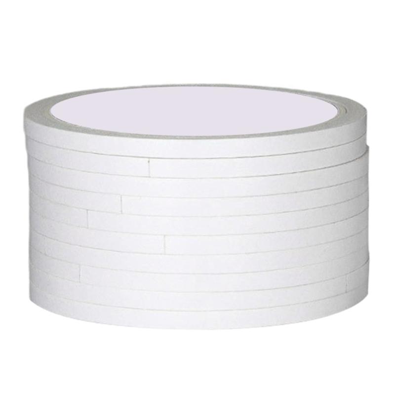 10 Rolls High Strength White Double Sided Tape Strong Adhesive Mounting Tape for Craft Scrapbooking 10Meter Per Roll