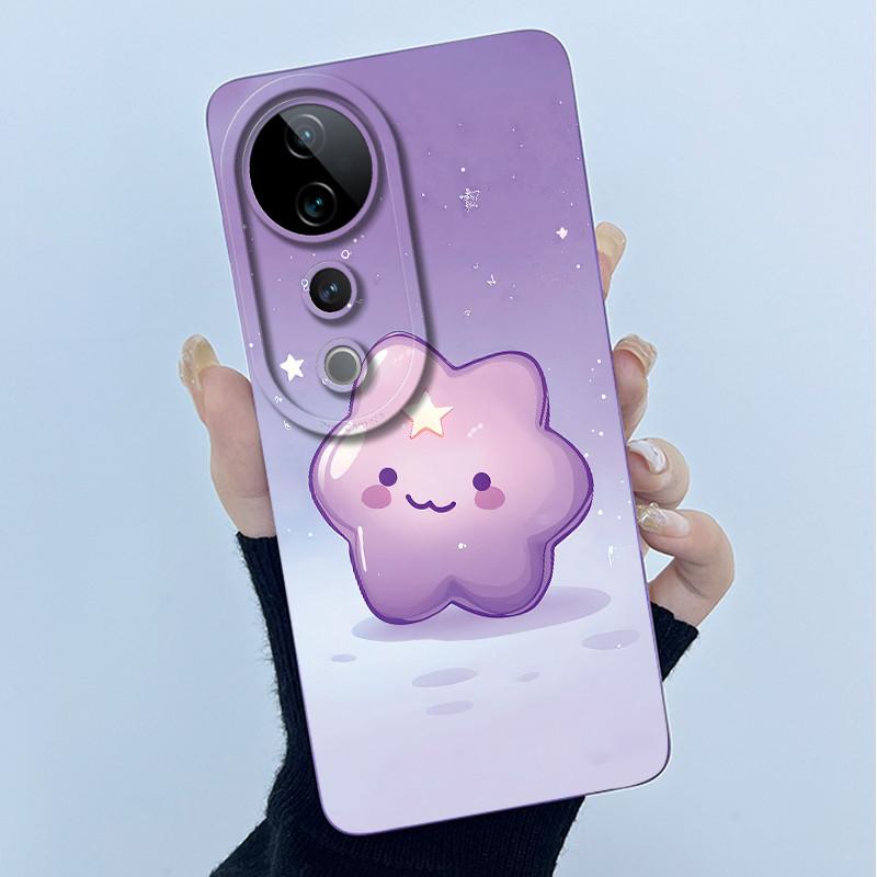 For Vivo V40 Case Vivo V40 Pro V40e Phone Case Vivo iQOO Z9S 5G Fashion Simplicity Flower Shockproof Shell Protection Back Cover