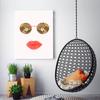 Hippie Sunglasses Wall Art Bohemian Red Lip Poster Boho Shabby Chic Teen Fashion Home Colorful Sexy Kiss For Girls Room Decor No Frame