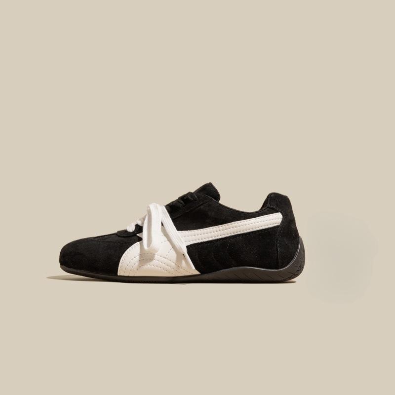 [Fanfuna] Retro American German training shoes for women's ins tide 2025 summer new flat-bottomed color matching Forrest Gump shoes for women