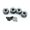 4 Pcs Aluminum 5/6/7mm Thickness Wheel Hex 12mm Drive Hubs With Pins Screws For RC Car Crawler Trucks HSP Tamiya Traxxas Slash