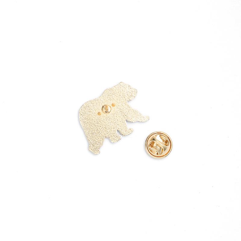 Cartoon Fox Personalized Animal Brooch Polar Bear Hedgehog Flower Kitten Badge Antiexposure Pin