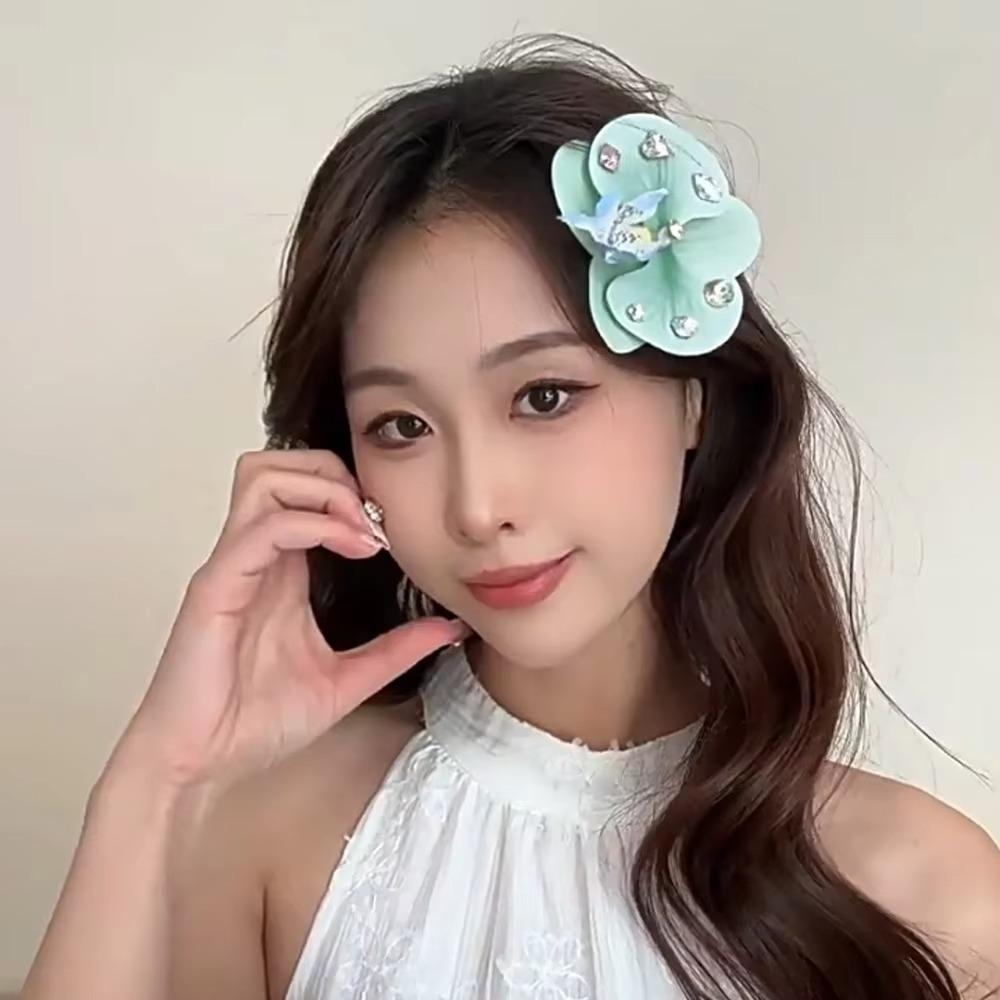 Romantic Hawaiian Flower Hair Clips Side Bangs Clip Side Hairpin Headdress Styling Tool