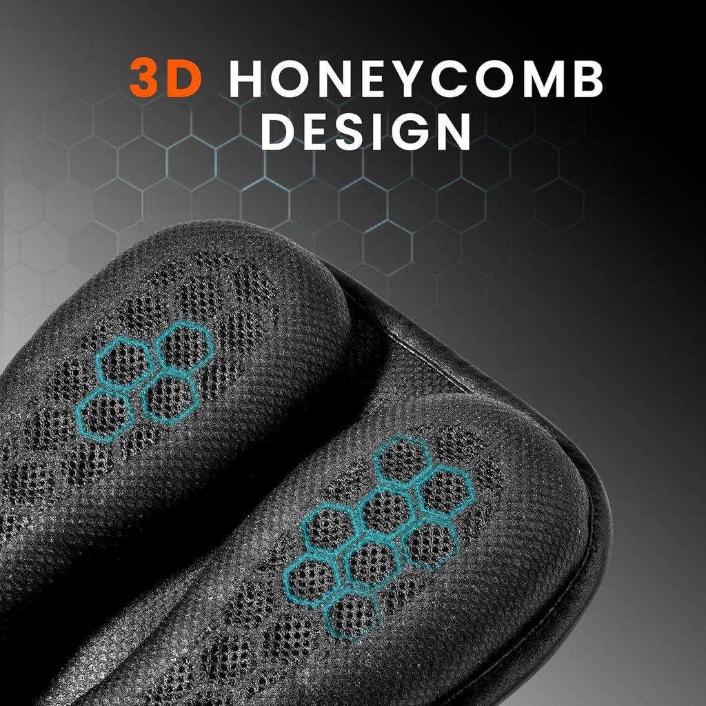 Gel Air Seat Cushion | 3D Honeycomb Gel Structure | Universal Fit | Detachable Cover | Ideal for Bike, Office, Car & Home | Lumbar Support